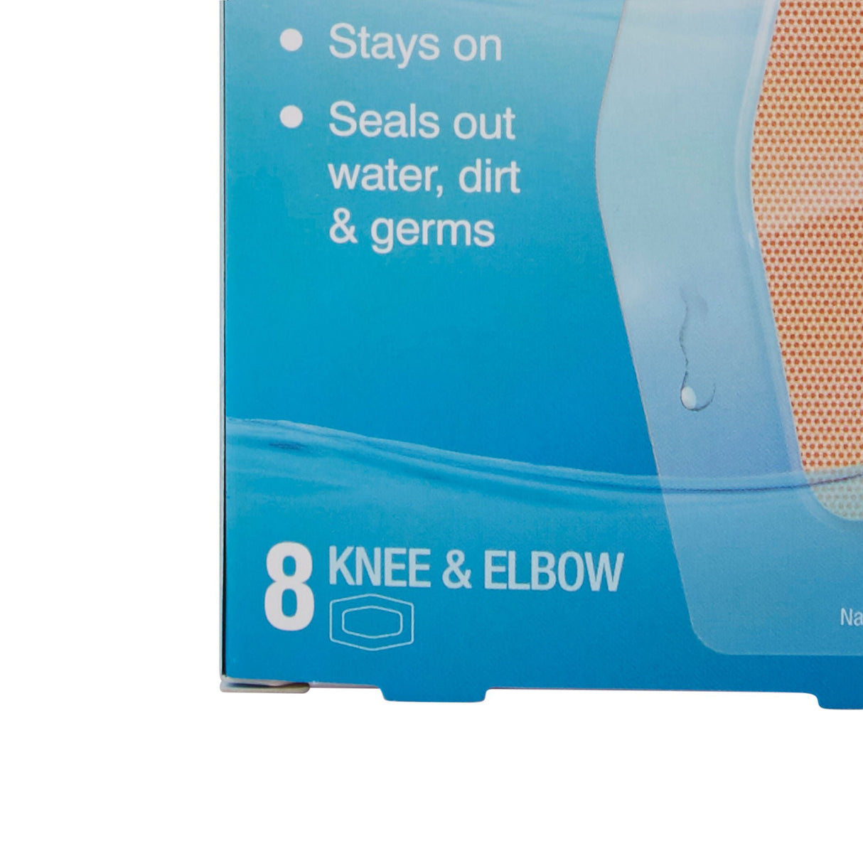 Nexcare Waterproof Knee / Elbow Sheer Adhesive Strip, 2-3/8 x 3½ Inch