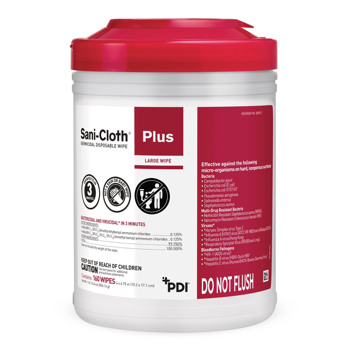 Nice Pak Sani - Cloth Plus Germicidal Disposable Wipes - Q89072-Single - LL Medico
