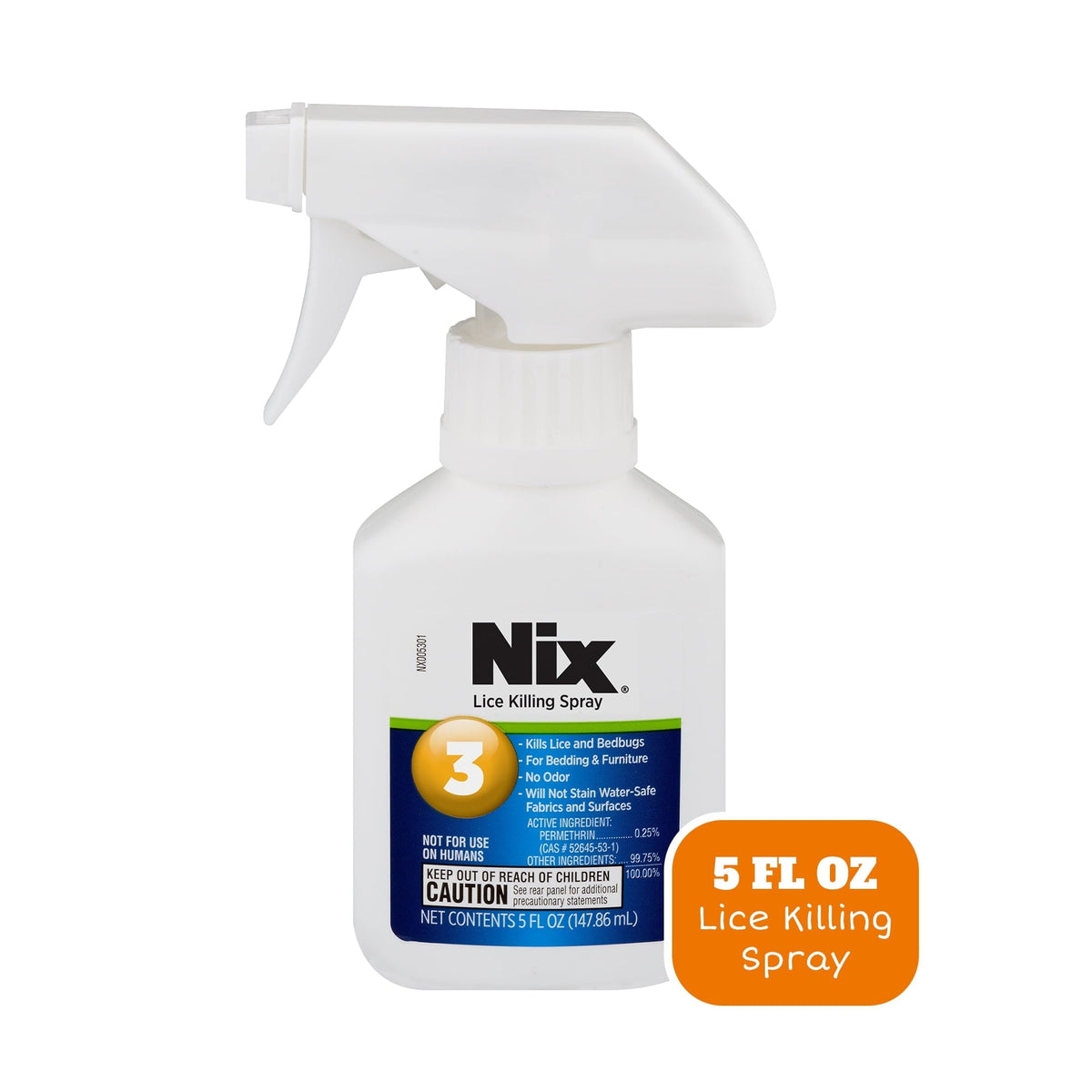 NIX Lice & Bed Bug Control Spray, 5 oz Bottle - 63736012001 - LL Medico