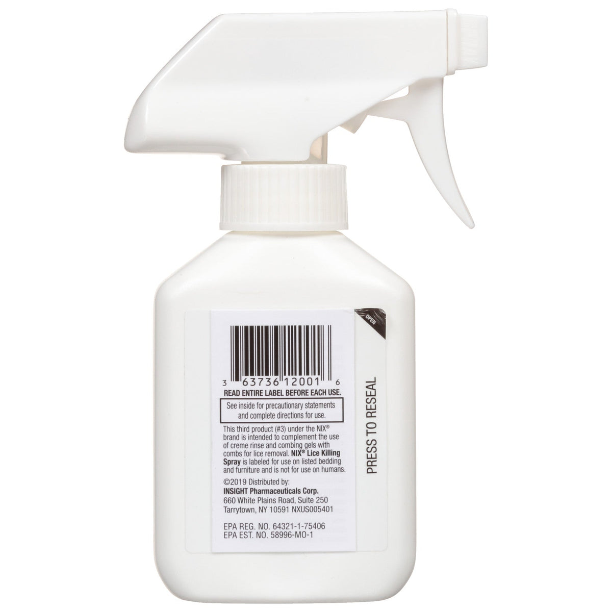 NIX Lice & Bed Bug Control Spray, 5 oz Bottle - 63736012001 - LL Medico