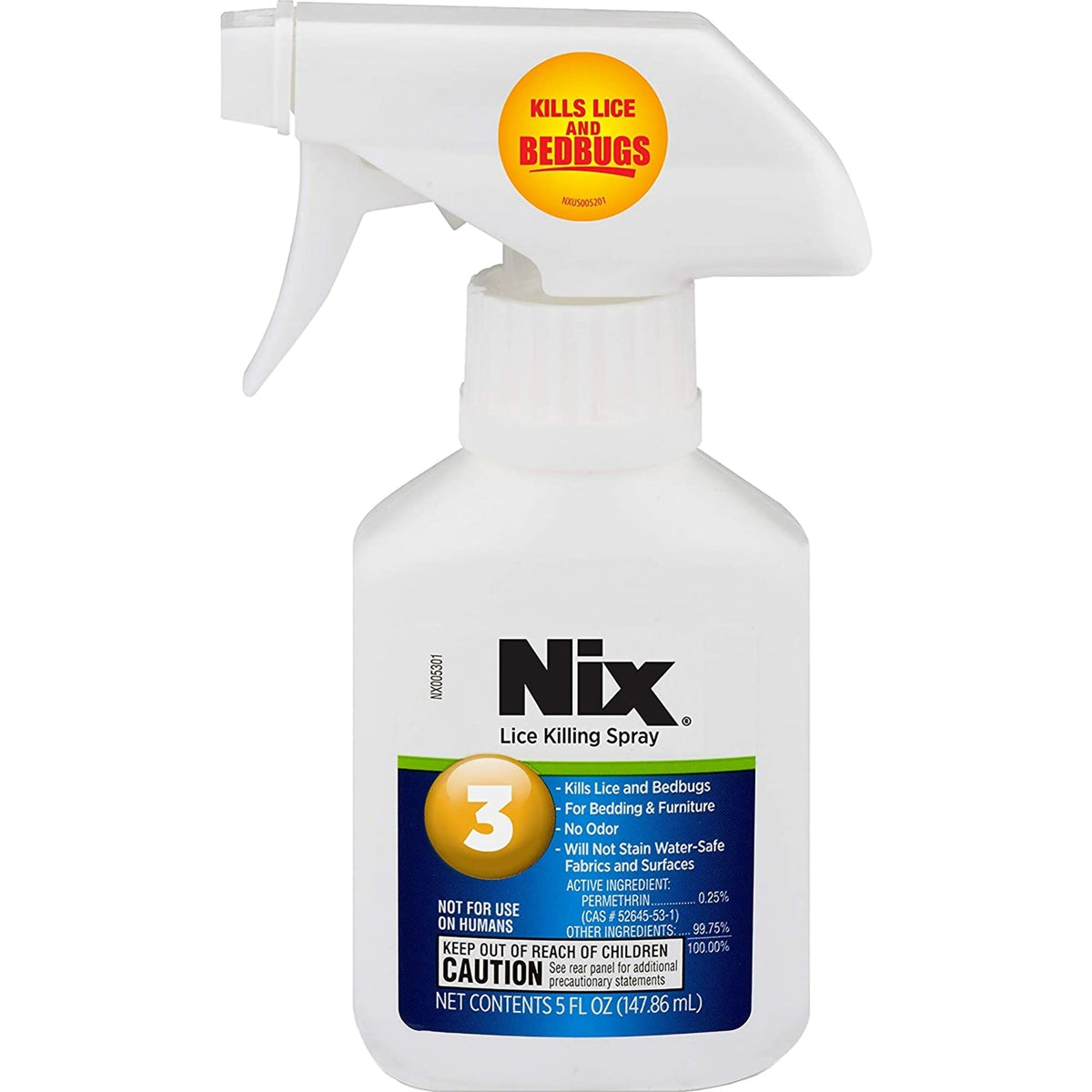 NIX Lice & Bed Bug Control Spray, 5 oz Bottle - 63736012001 - LL Medico