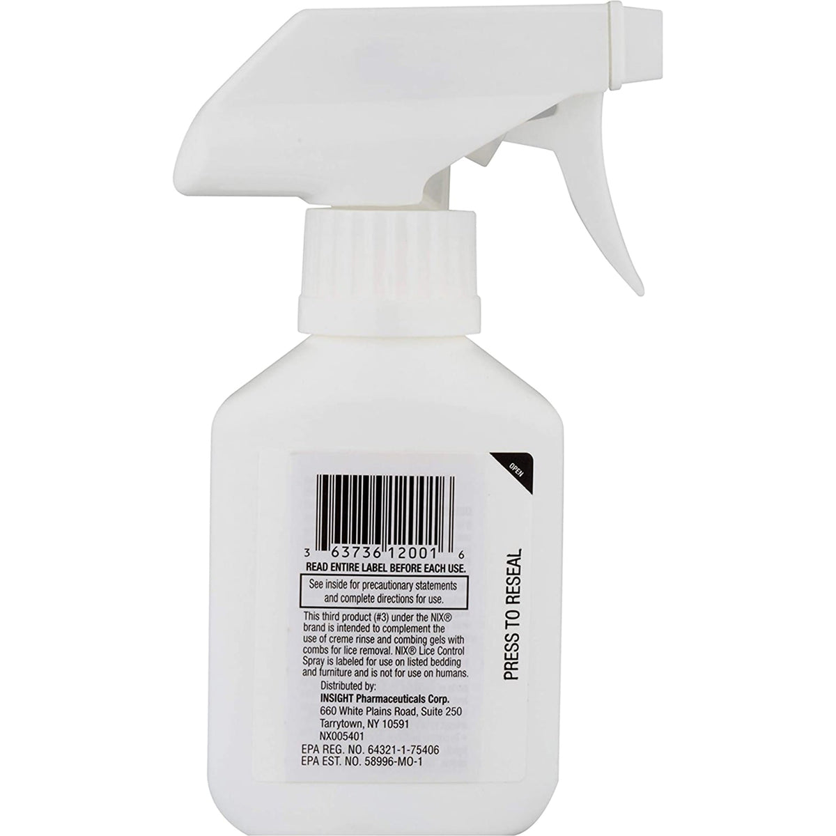 NIX Lice & Bed Bug Control Spray, 5 oz Bottle - 63736012001 - LL Medico