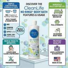No Rinse No-Rinse Rinse-Free Concentrated Body Wash 16 oz. - 07524400910-Single - LL Medico