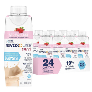 Novasource Renal Nutritionally Complete Formula, Strawberry, 8 oz - 00043900369228-Single - LL Medico