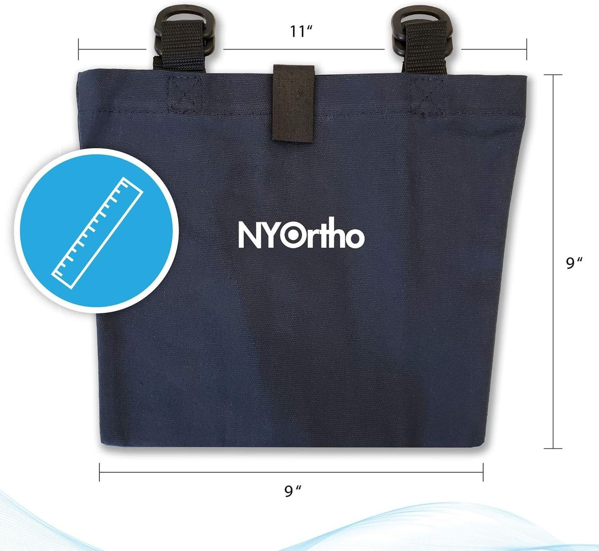 NYOrtho Wheelchair Urinary Drain Bag Holder, Vinyl Privacy Cover - 9549-Single - LL Medico