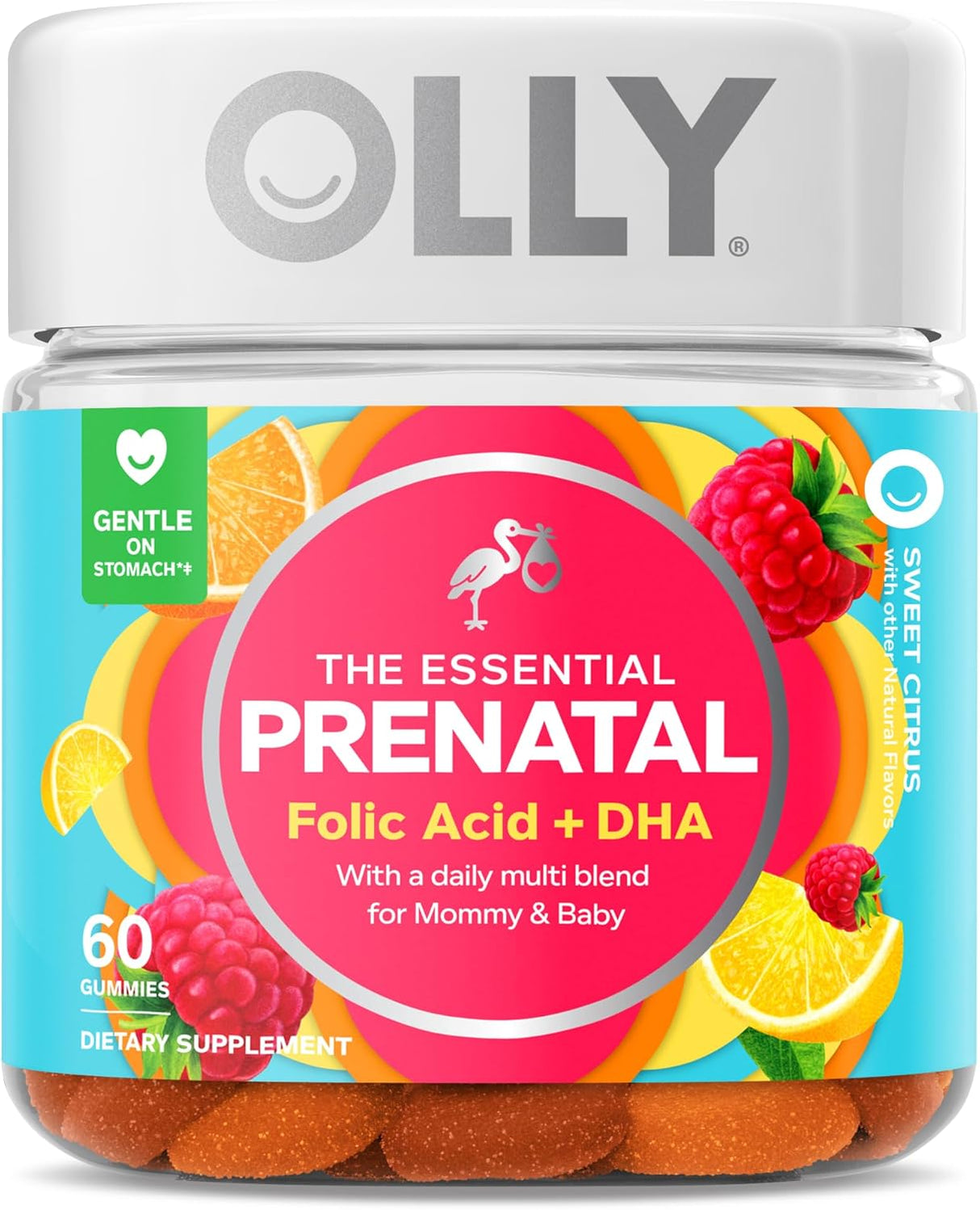 OLLY Prenatal Multivitamin Gummy with Folic Acid and DHA, 60 ct - 85815800504 - LL Medico