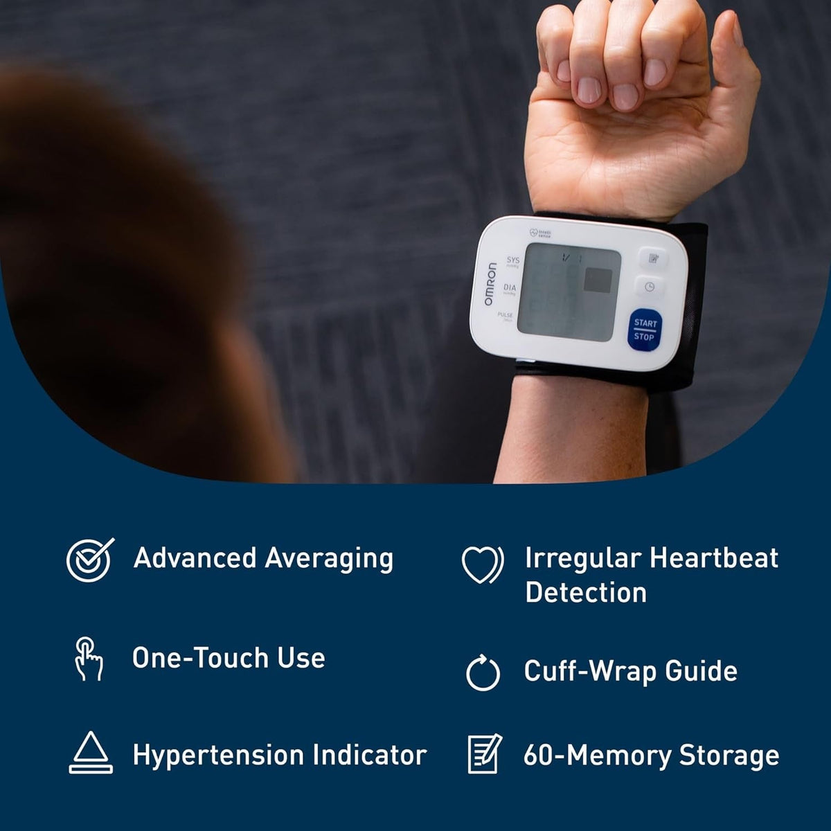 Omron 3 Series Wrist Blood Pressure Monitor, Adult Cuff - BP6100-Single - LL Medico
