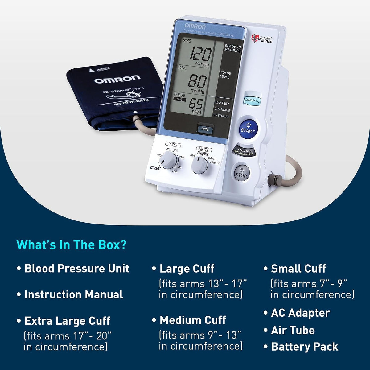 Omron IntelliSense Professional Digital Blood Pressure Monitor - HEM-907XL-Single - LL Medico