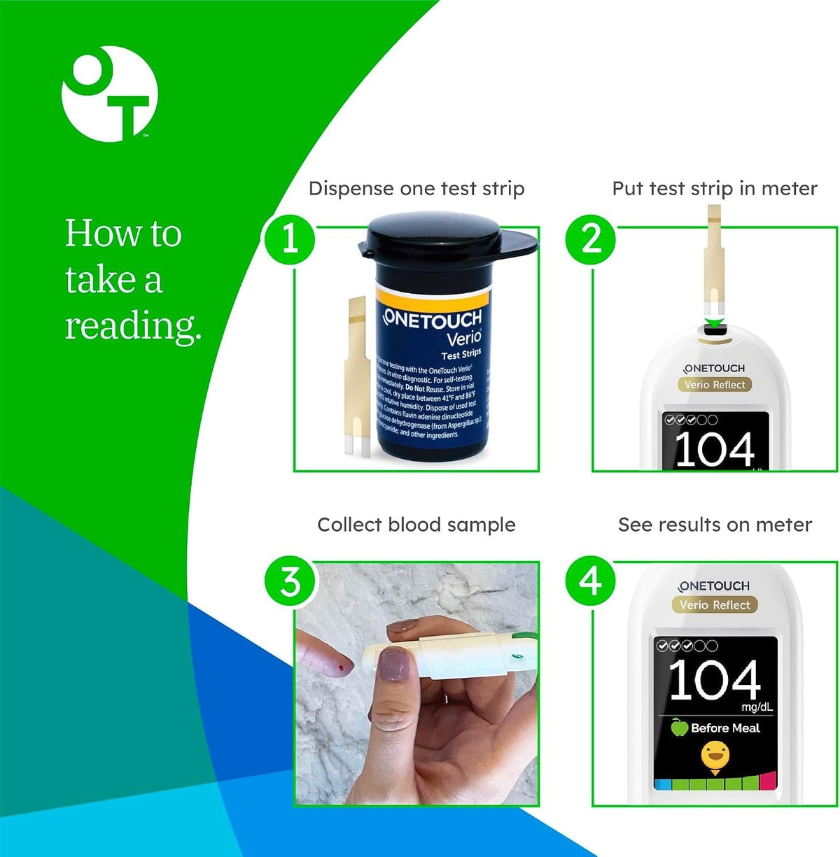 OneTouch Verio Blood Glucose Test Strips, 30 Count - 024183-Single - LL Medico