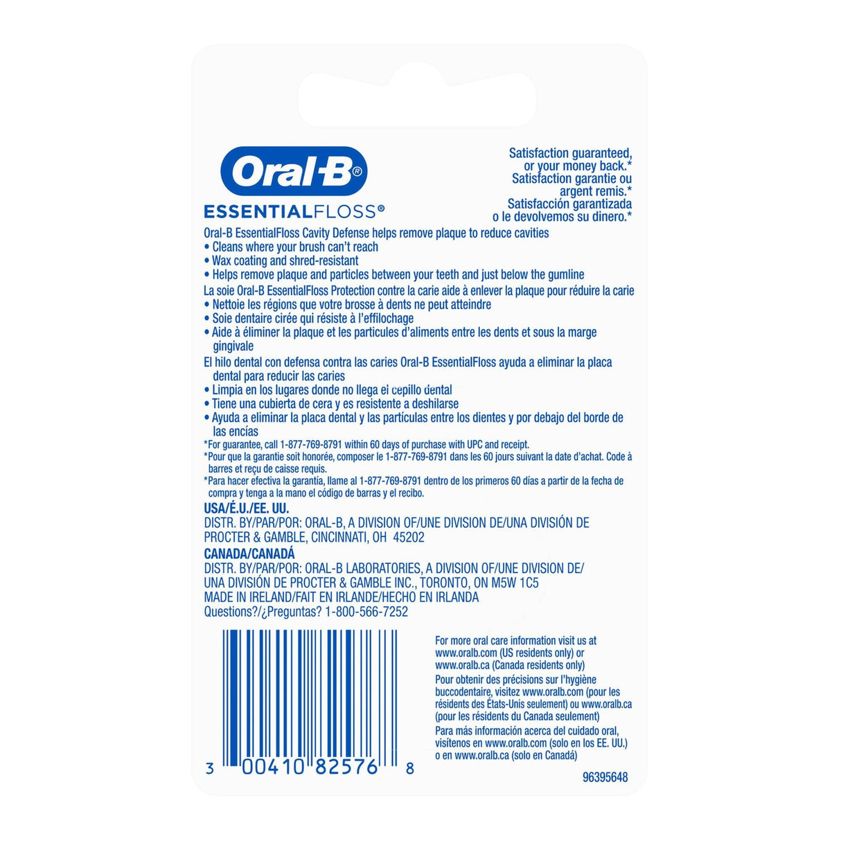 Oral-B Essential Floss Cavity Defense Dental Floss, 54 Yards - 00041082576-Single - LL Medico