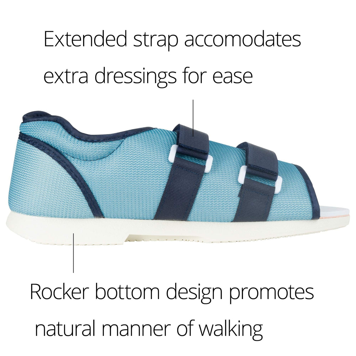 Ossur Mesh Top Post-Op Shoe for Men, Blue - 17015-Single - LL Medico