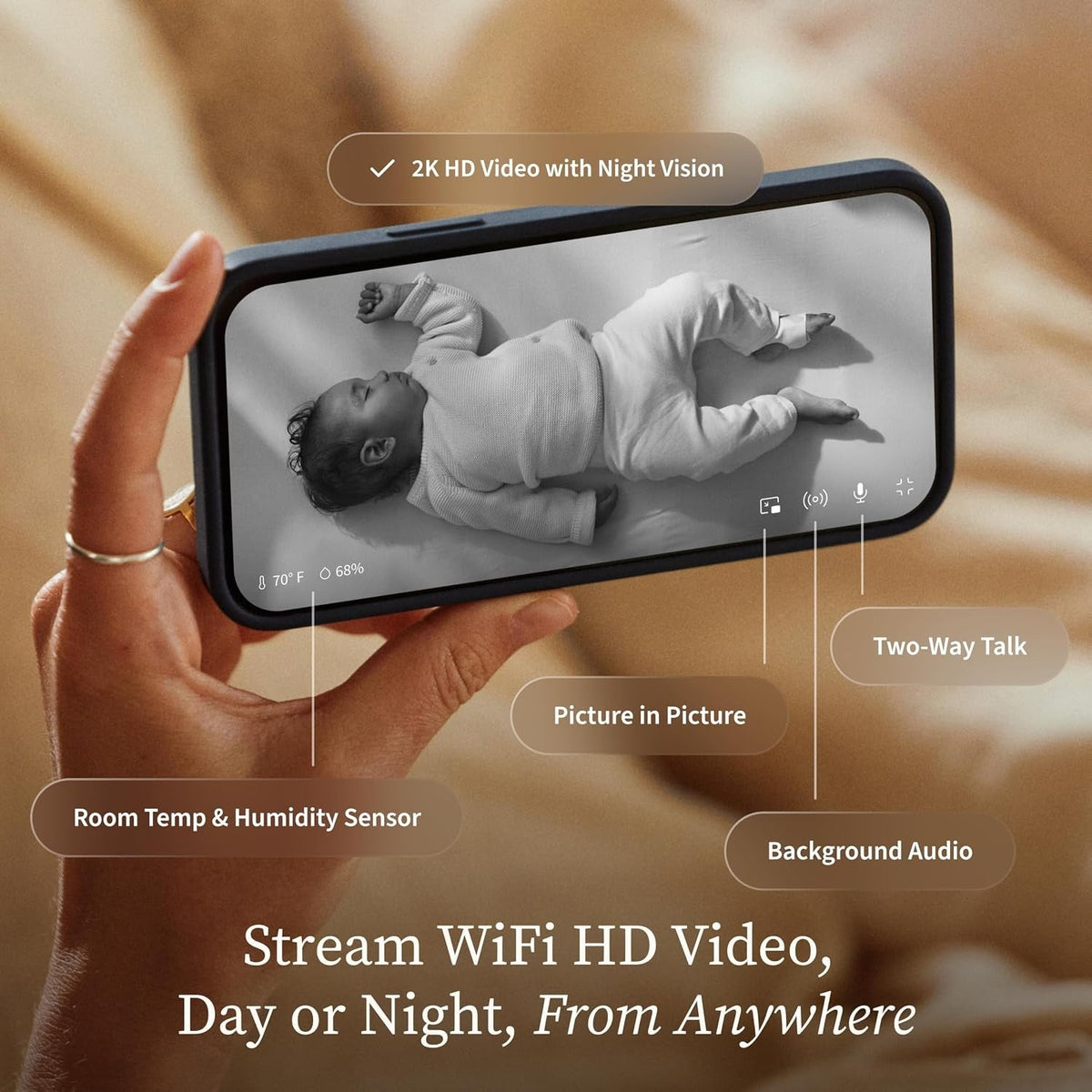 Owlet Cam 2 Smart Baby Monitor, HD Video Camera, White - BC06NNBBJ-Single - LL Medico