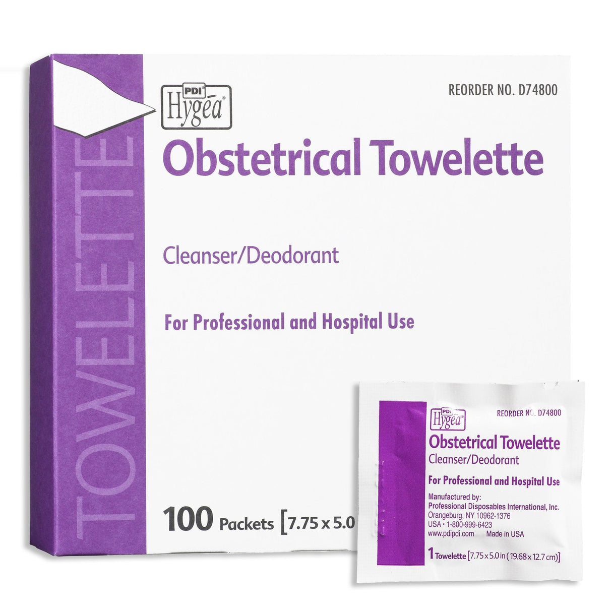 PDI Hygea Scented Obstetrical Towelette, Individual Pack - D74800-Single - LL Medico