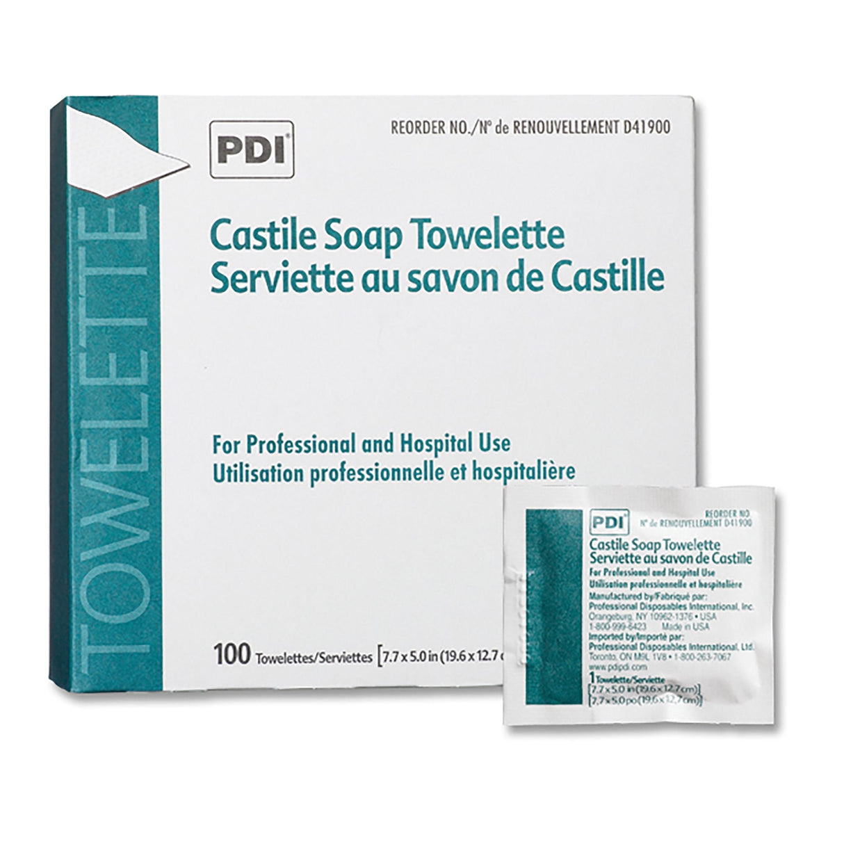 PDI Scented Castile Soap Towelettes, Individual Packet - D41900-Single - LL Medico