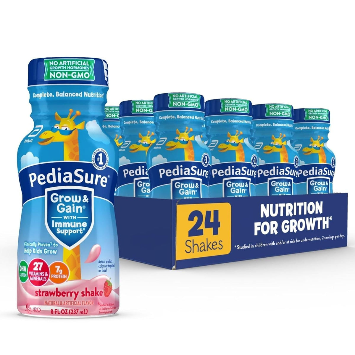 PediaSure Grow & Gain Kids' Nutrition Shake, Strawberry, 8 oz - 67525-Case - LL Medico