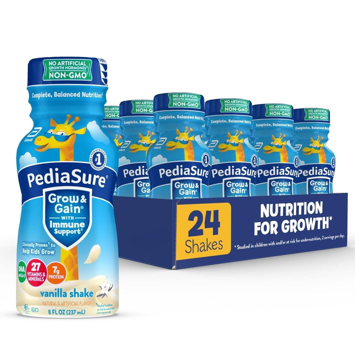 PediaSure Grow & Gain Nutrition Shake, Banana, 8 oz - 67527-Case - LL Medico