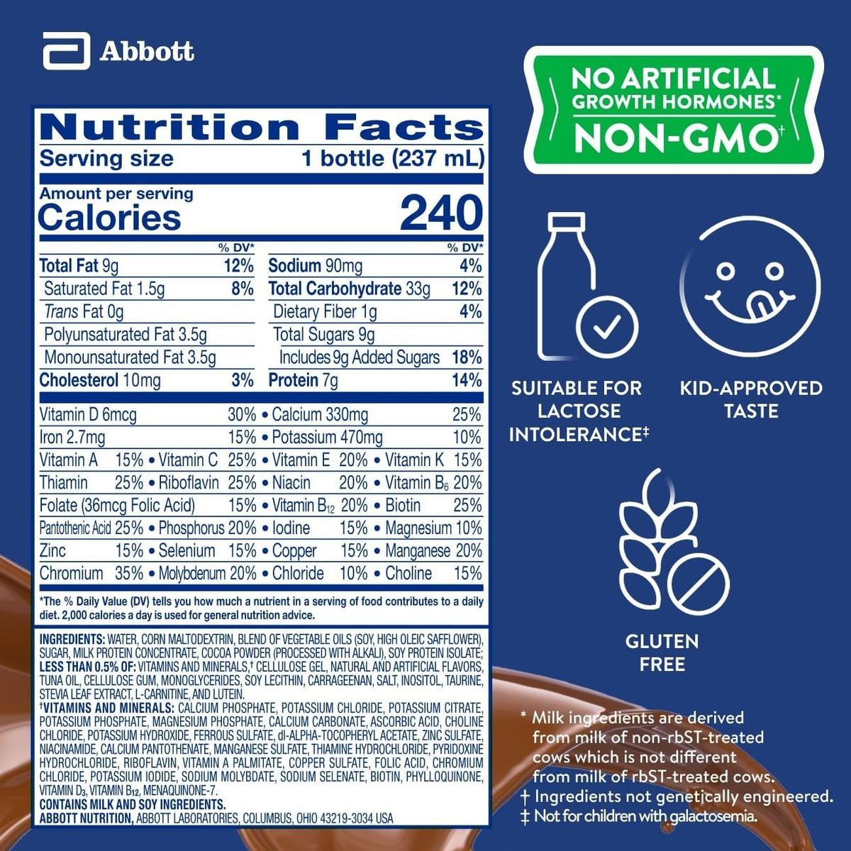 PediaSure Grow & Gain Nutrition Shake, Chocolate, 8 oz - 67535-Case - LL Medico