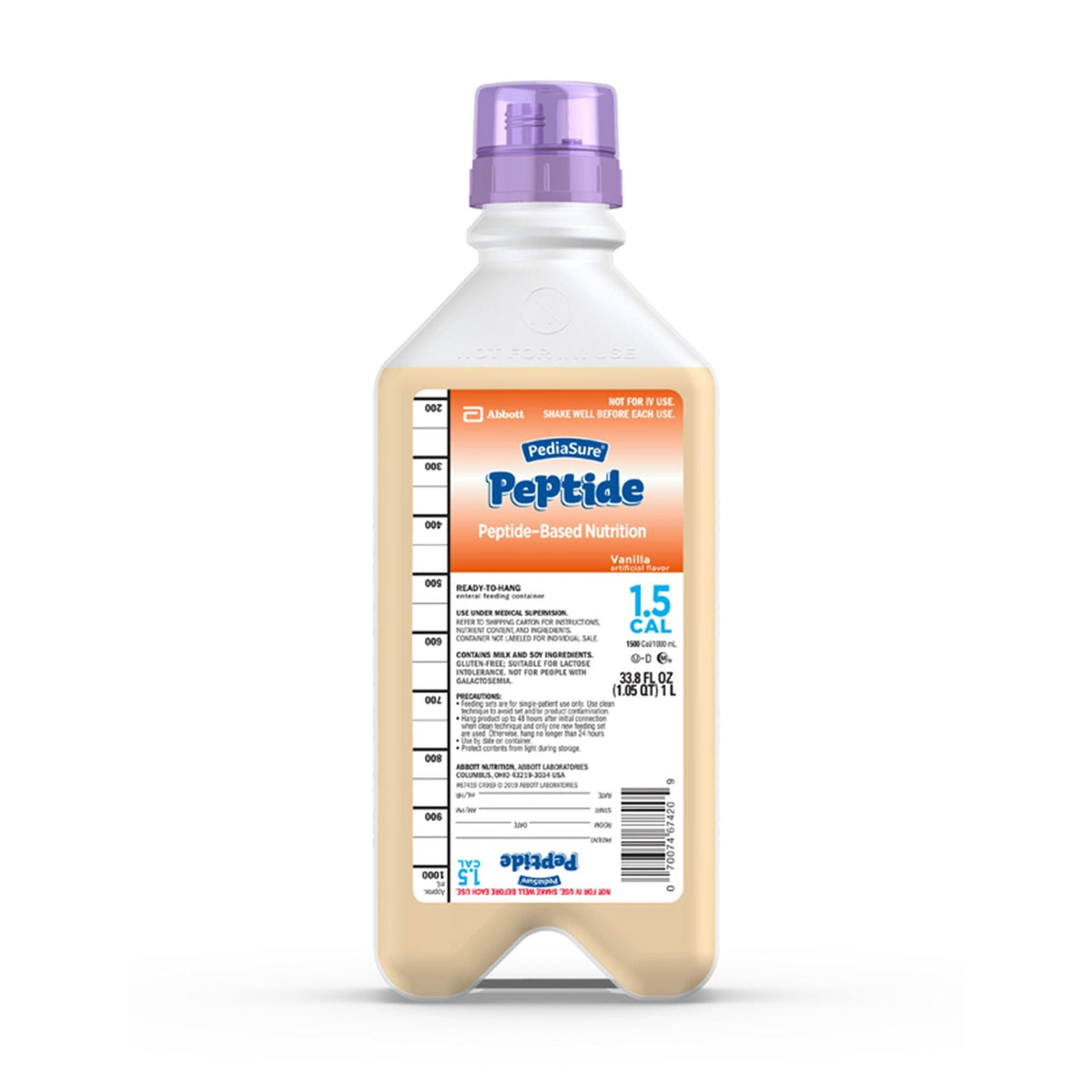 PediaSure Peptide 1.5 Cal Nutrition Shake, Vanilla, 33.8 oz - 67419-Single - LL Medico