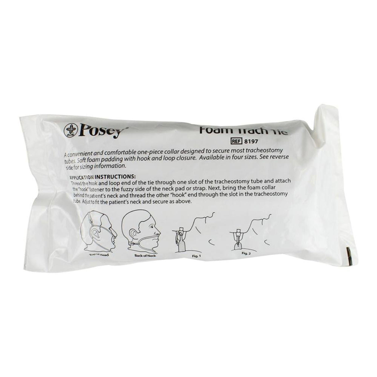 Posey Foam Trach Tie, Pediatric/Adult, 18.5" x 1" - 8197M - LL Medico