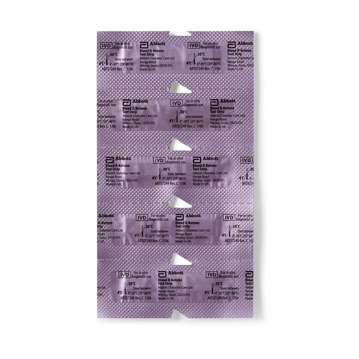 Precision Xtra Blood Ketone Test Strips, 10 Count - 57599074501-Box - LL Medico