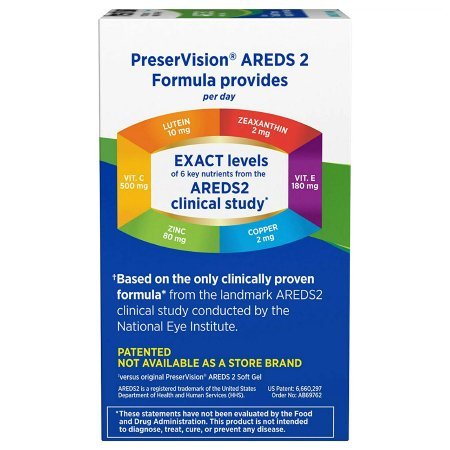 PreserVision AREDS 2 Eye Vitamin Supplement, 120 soft gels - 24208069762 - LL Medico