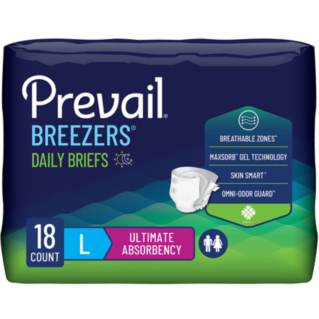 Prevail Breezers Daily Briefs, Ultimate Absorbency - PVB013-Pack - LL Medico