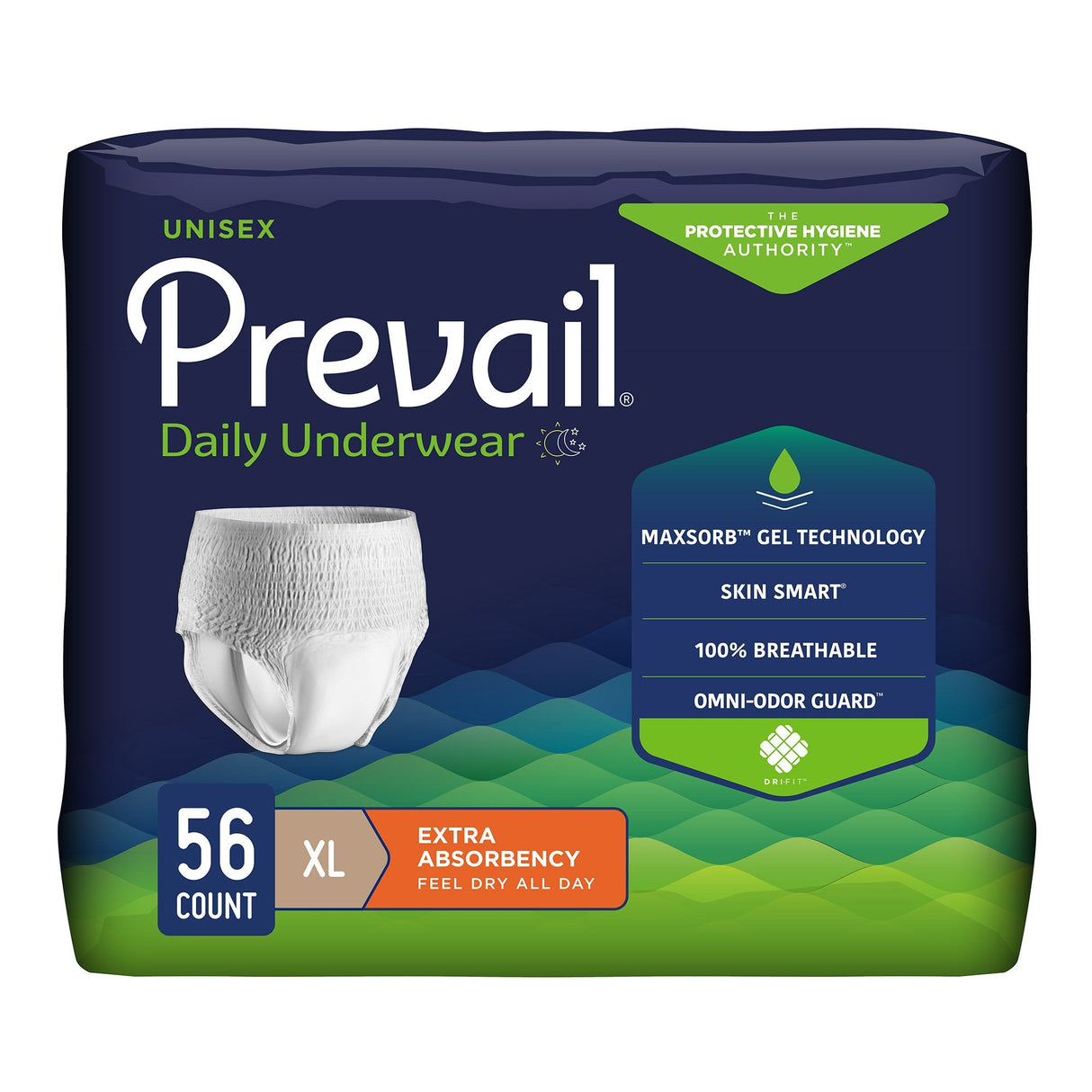 Prevail Daily Underwear, Extra Absorbency - PV514-Case - LL Medico