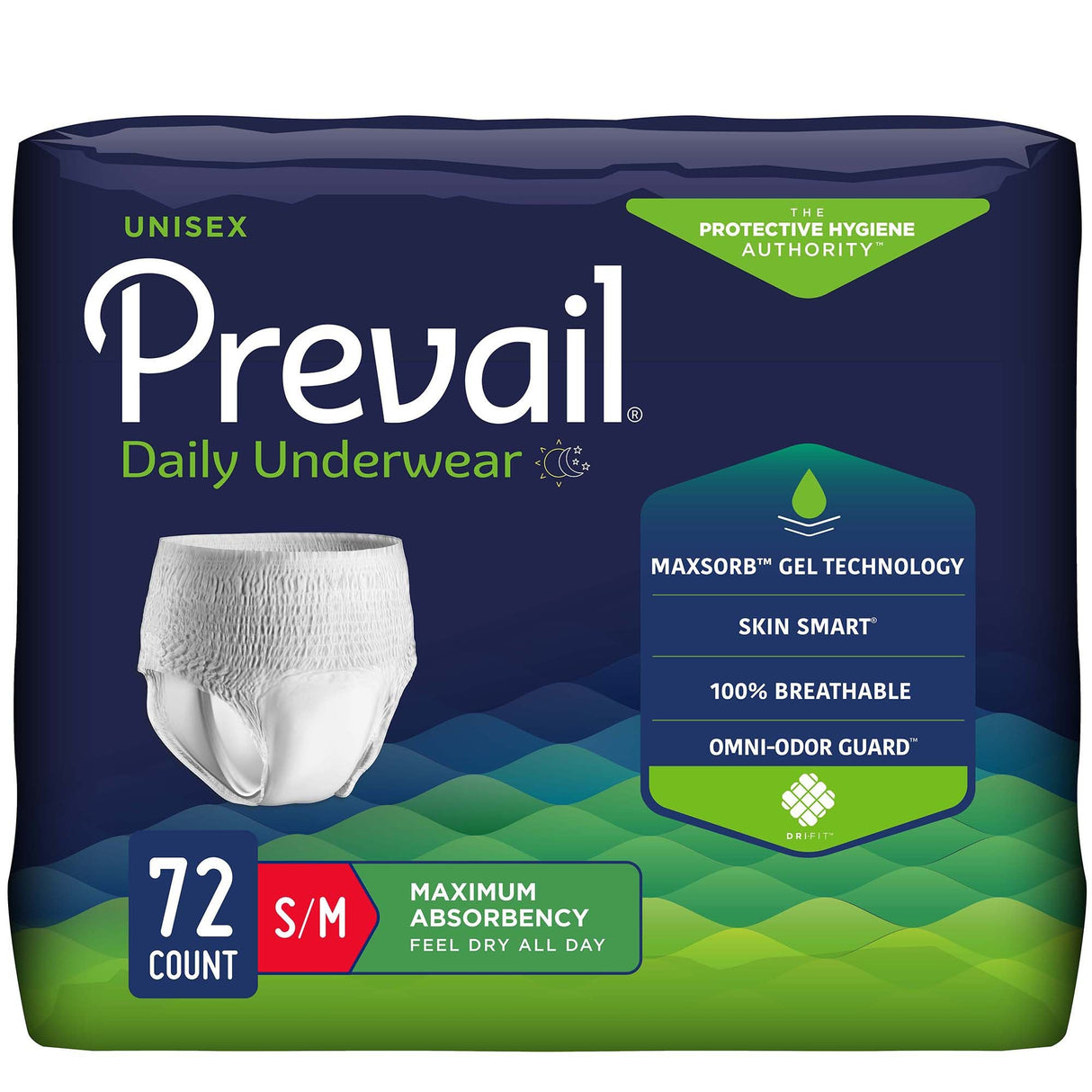 Prevail Daily Underwear, Maximum Absorbency - PVS512-Case - LL Medico
