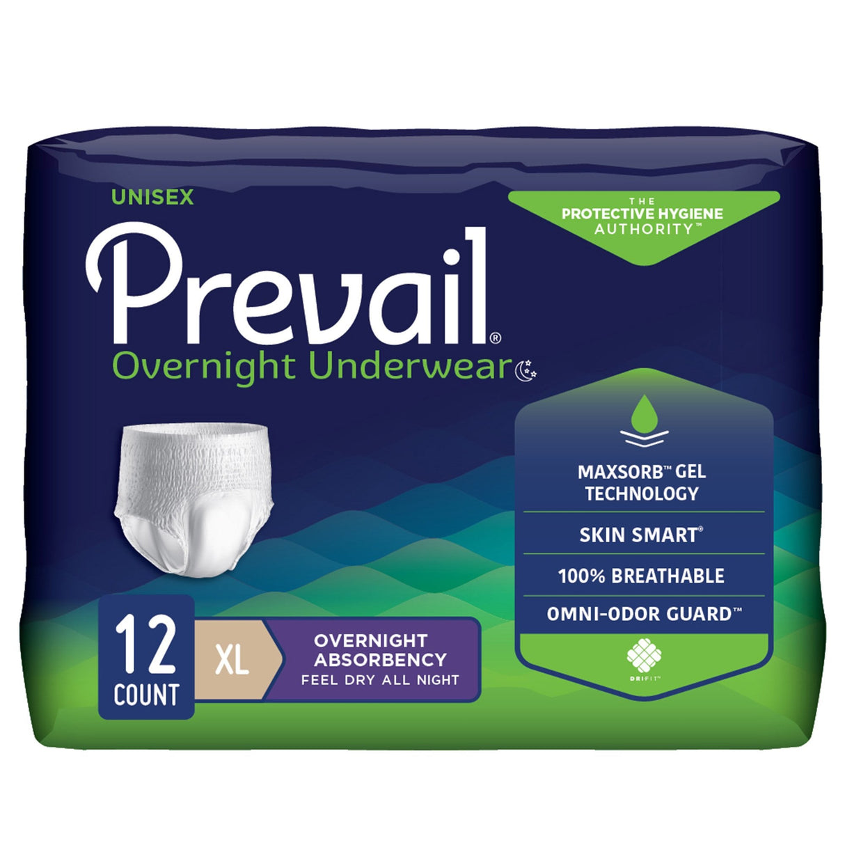 Prevail Overnight Pull On Underwear - PVX514-Pack - LL Medico
