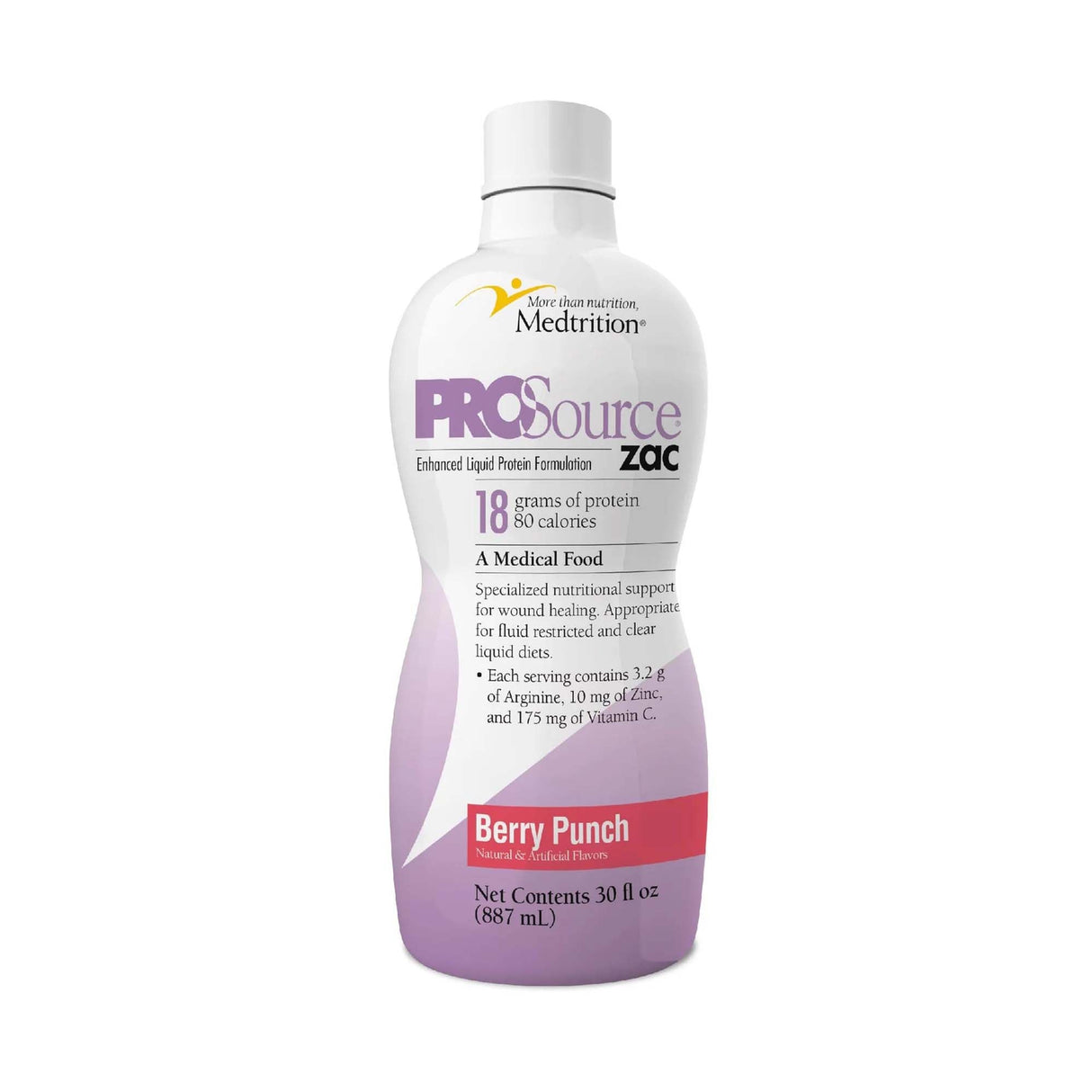 ProSource ZAC Oral Supplement, Berry Punch Flavor, 32 oz Bottle - 11555-Single - LL Medico