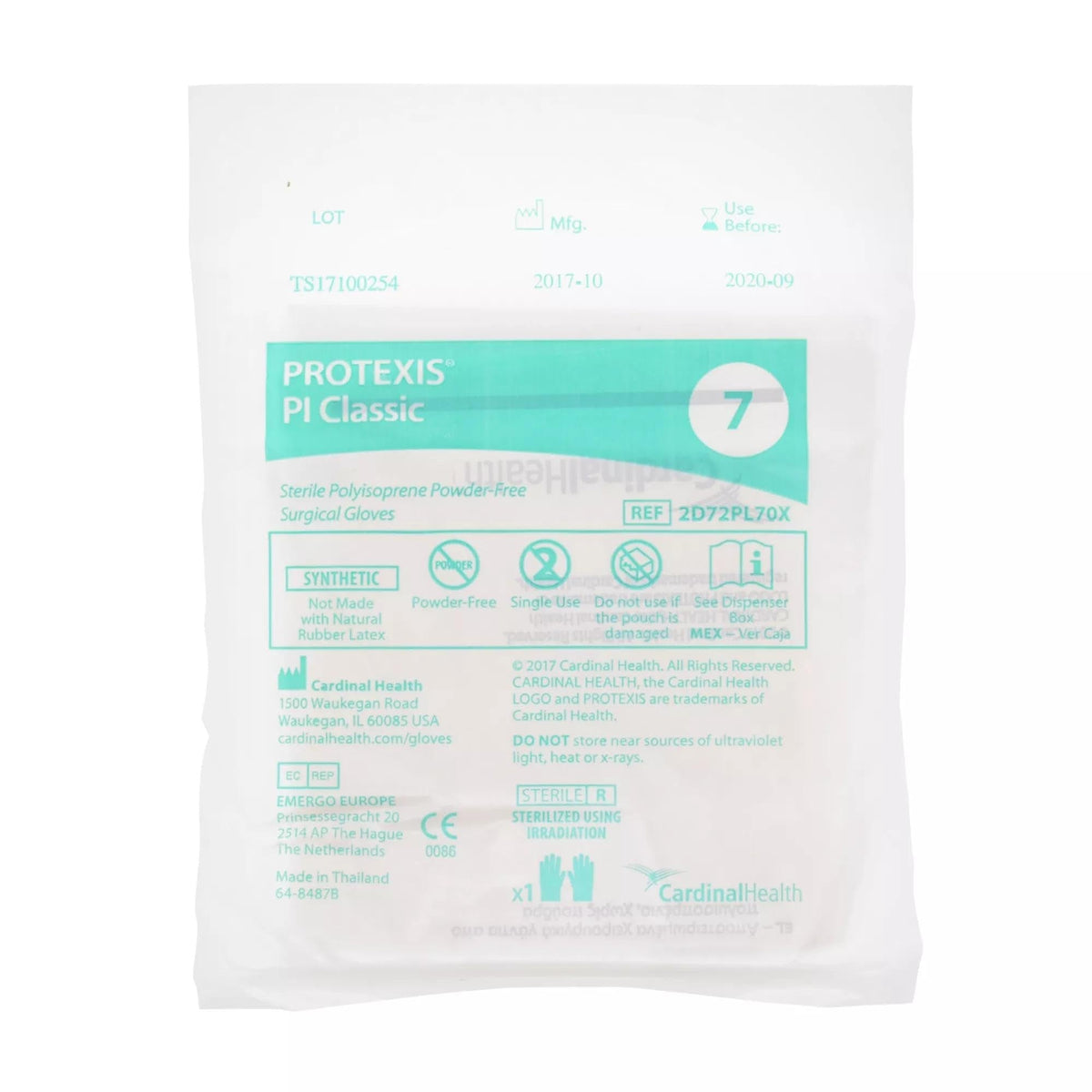 Cardinal Health Protexis PI Classic Sterile Polyisoprene Powder-Free Surgical Gloves - 2D72PL65X - LL Medico