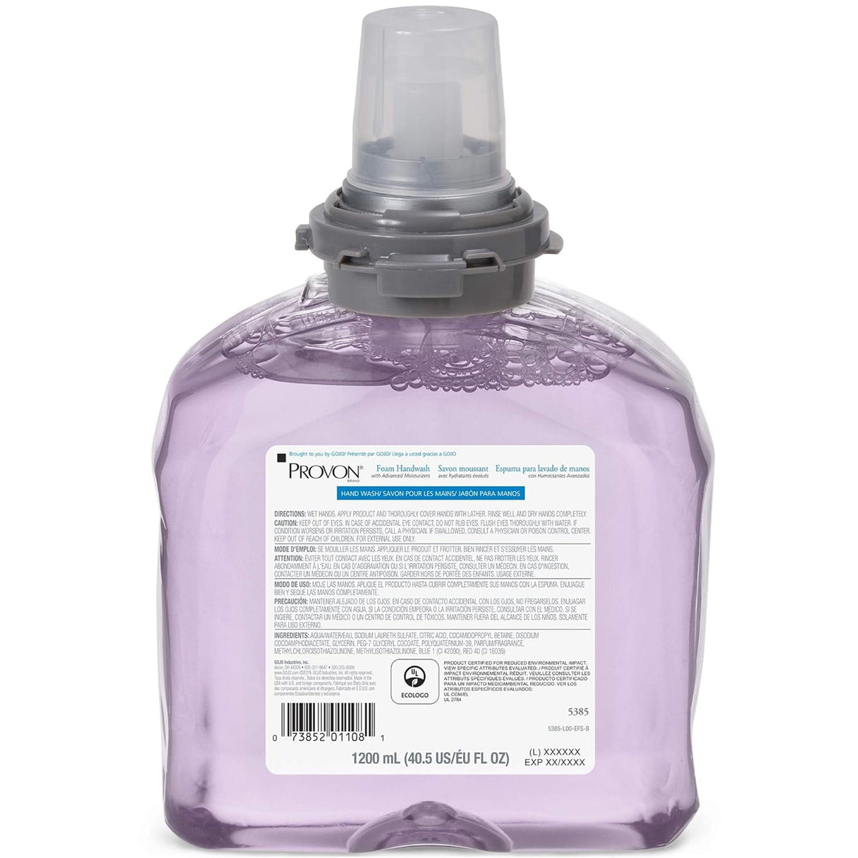 Provon Foaming Handwash, 1,200 mL Dispenser, Refill Bottle, Cranberry Scent - 5385-02-Single - LL Medico