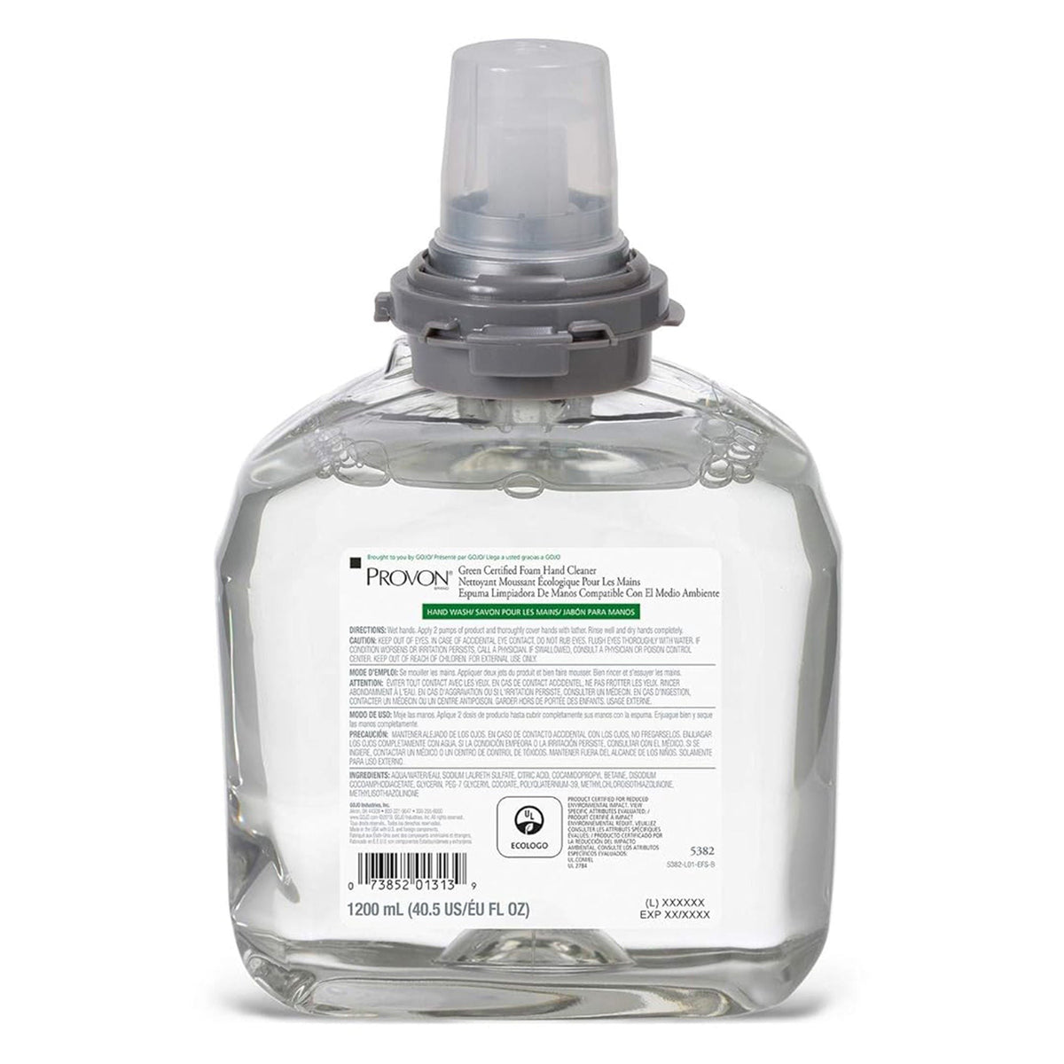 Provon Green Certified Foam Hand Cleaner, Unscented, 1200 mL - 5382-02-Single - LL Medico