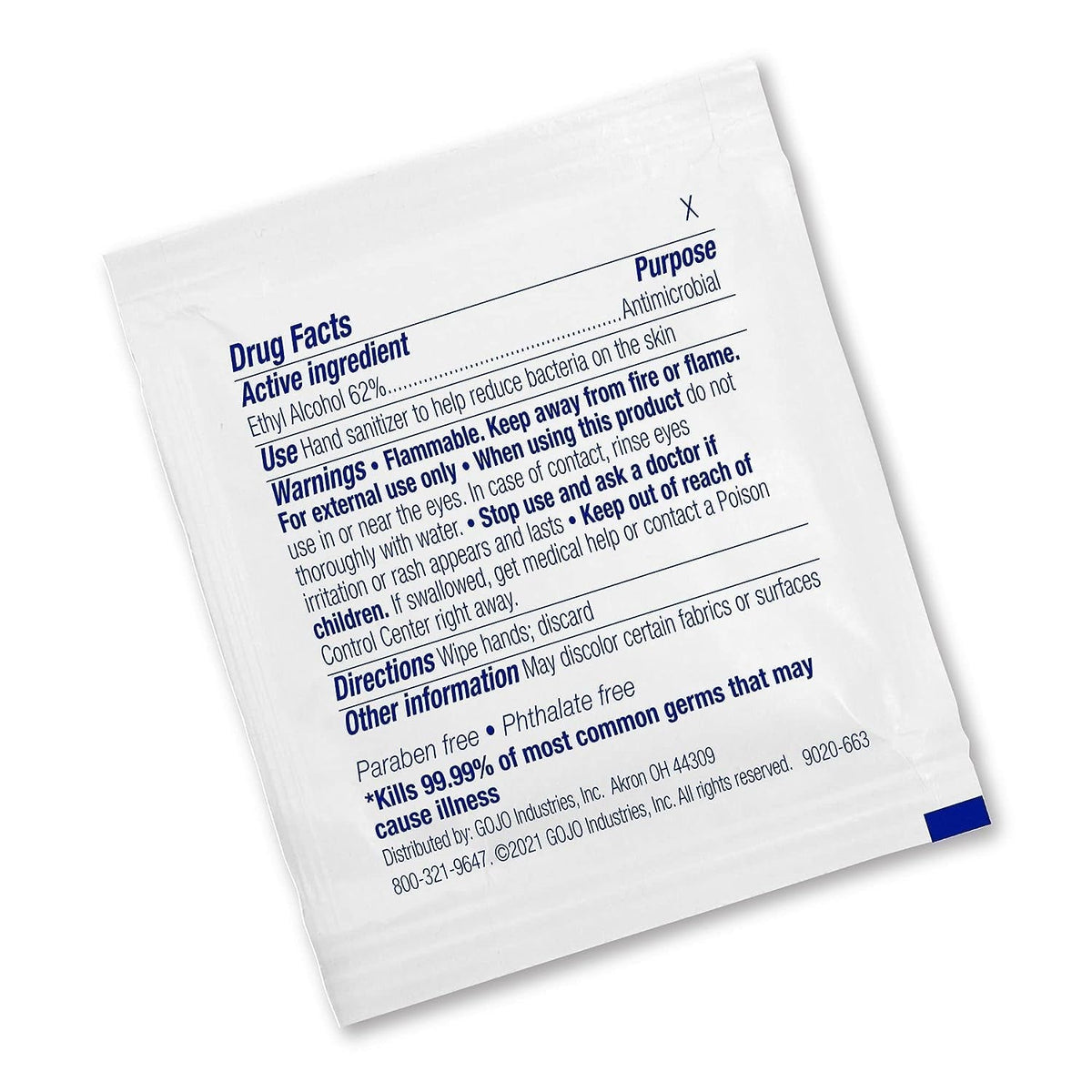 Purell Hand Sanitizing Wipe, Fragrance Free, Case of 1000 - 9021-1M-Case - LL Medico