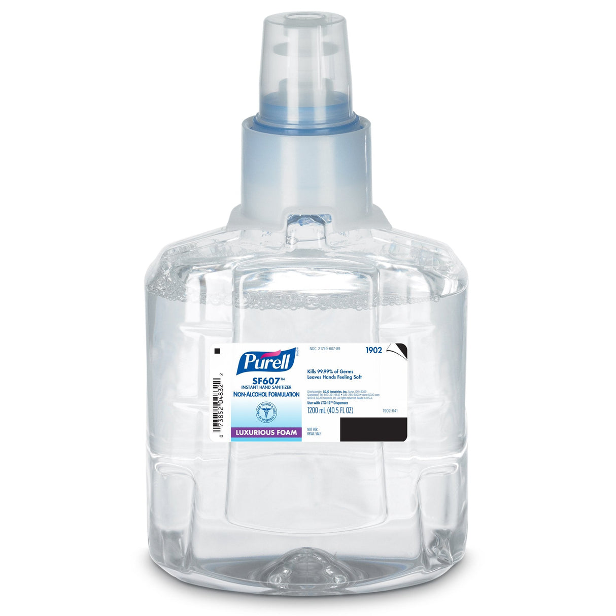 Purell SF607 BZK Hand Sanitizer Foam. 1,200 mL Refill for LTX Dispensers - 1902-02-Single - LL Medico