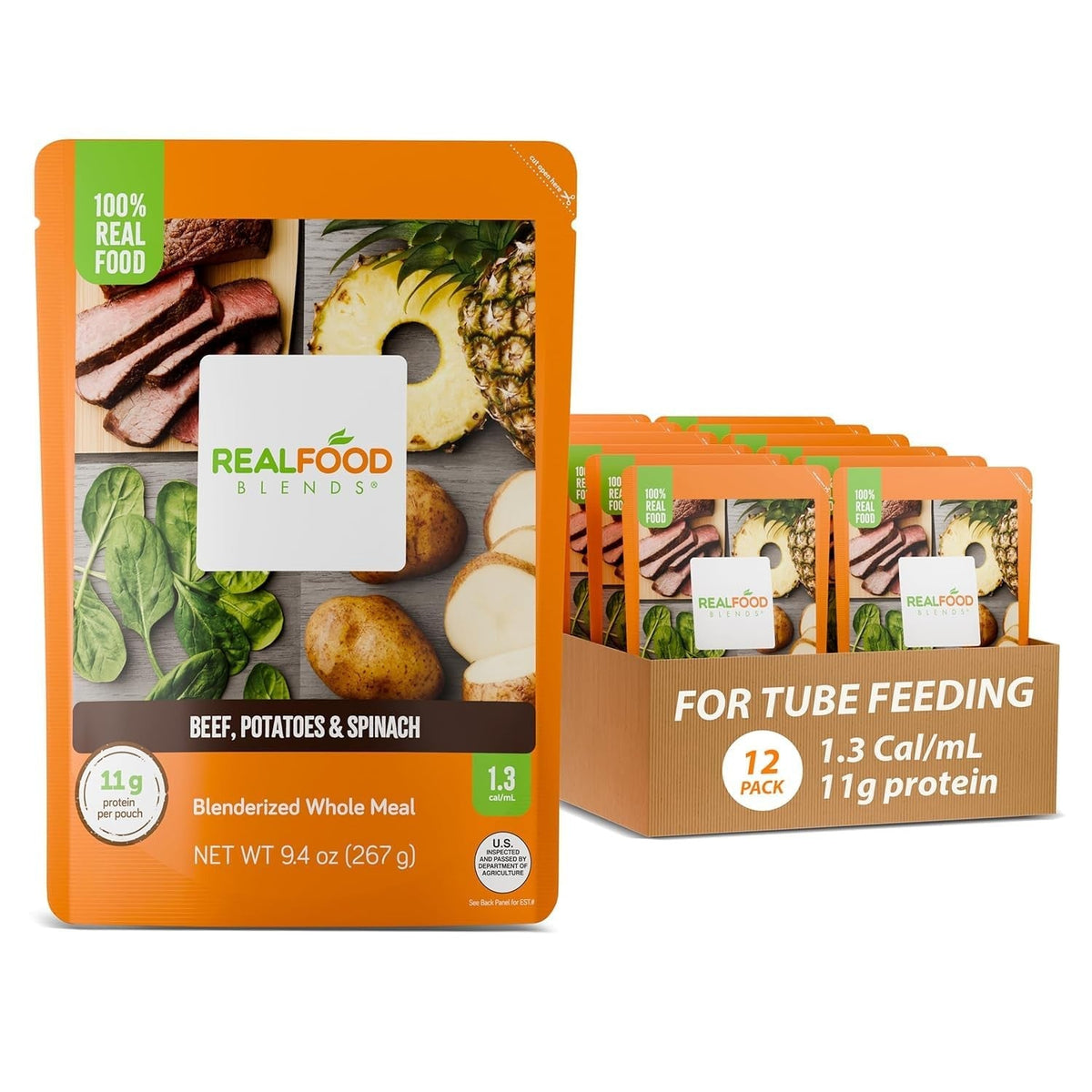 Real Food Blends Tube Feeding Formula, Eggs, Apples & Oats, 9.4 oz - 176989-Single - LL Medico