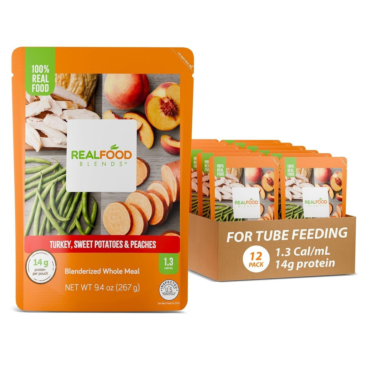 Real Food Blends Tube Feeding Formula, Eggs, Apples & Oats, 9.4 oz - 176989-Single - LL Medico