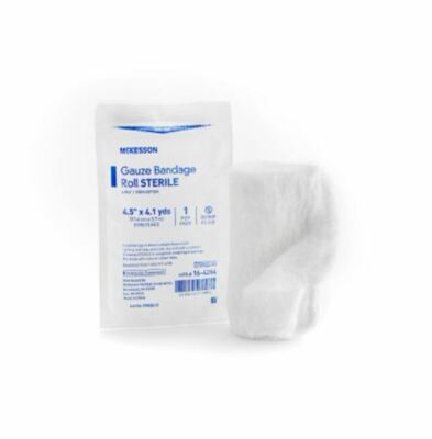 McKesson Fluff Bandage Roll, 4.5 Inch x 4.1 Yard, Six Ply