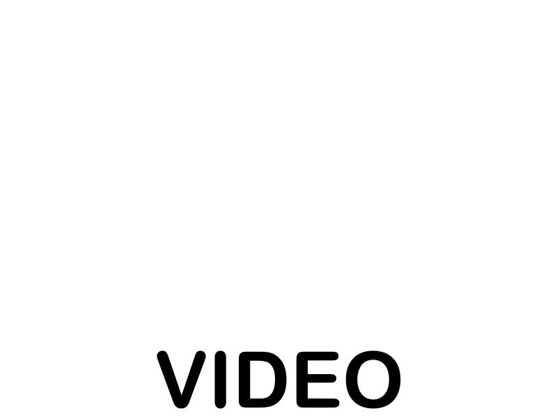 The word VIDEO appears in large, bold, black letters centered at the bottom of a plain white background, mirroring the clean simplicity of Cleanwaste Sani-Bag+ Commode Liners.