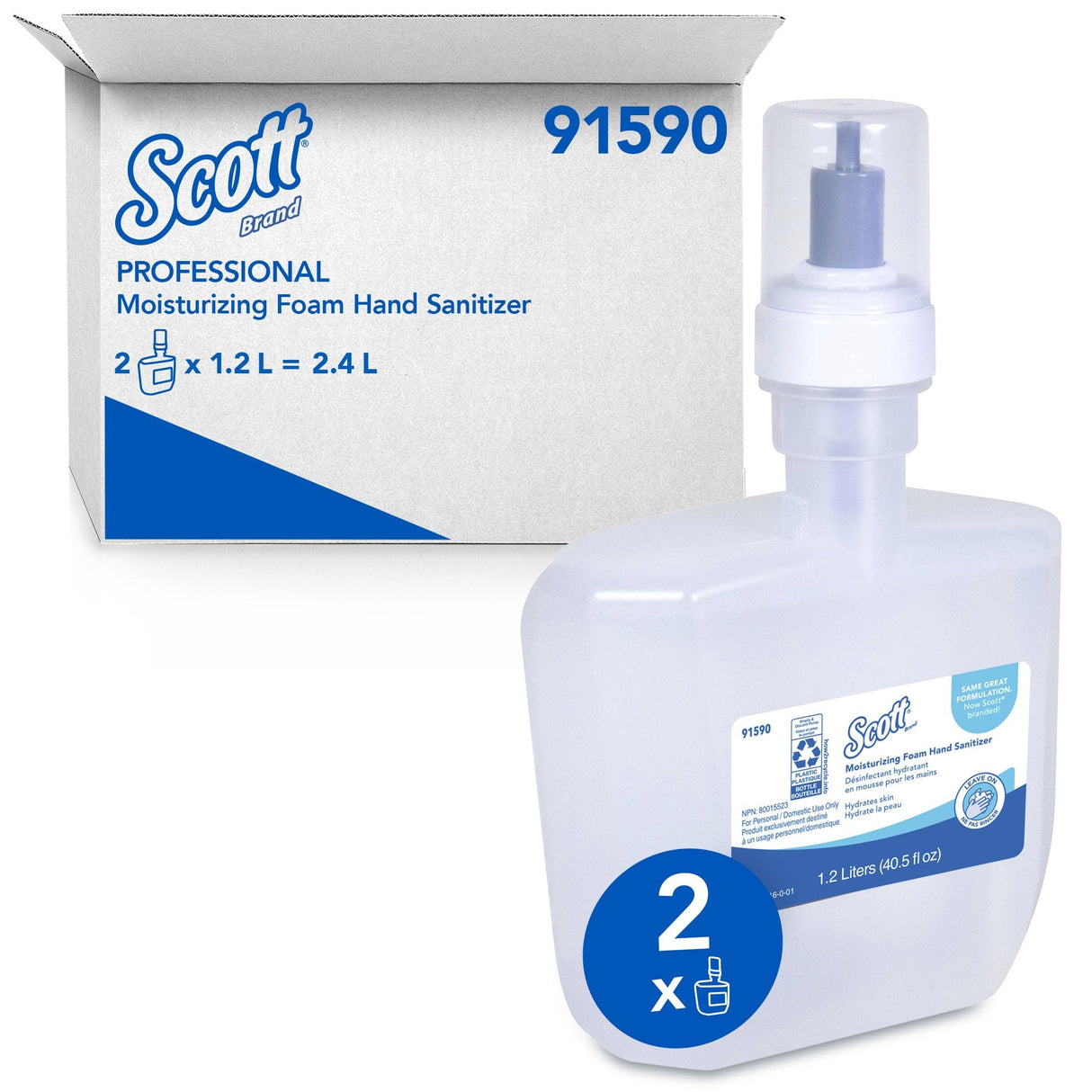 Scott Pro Moisturizing Foam Hand Sanitizer, 1200 mL Refill, Cucumber Scent - 91590-Case - LL Medico
