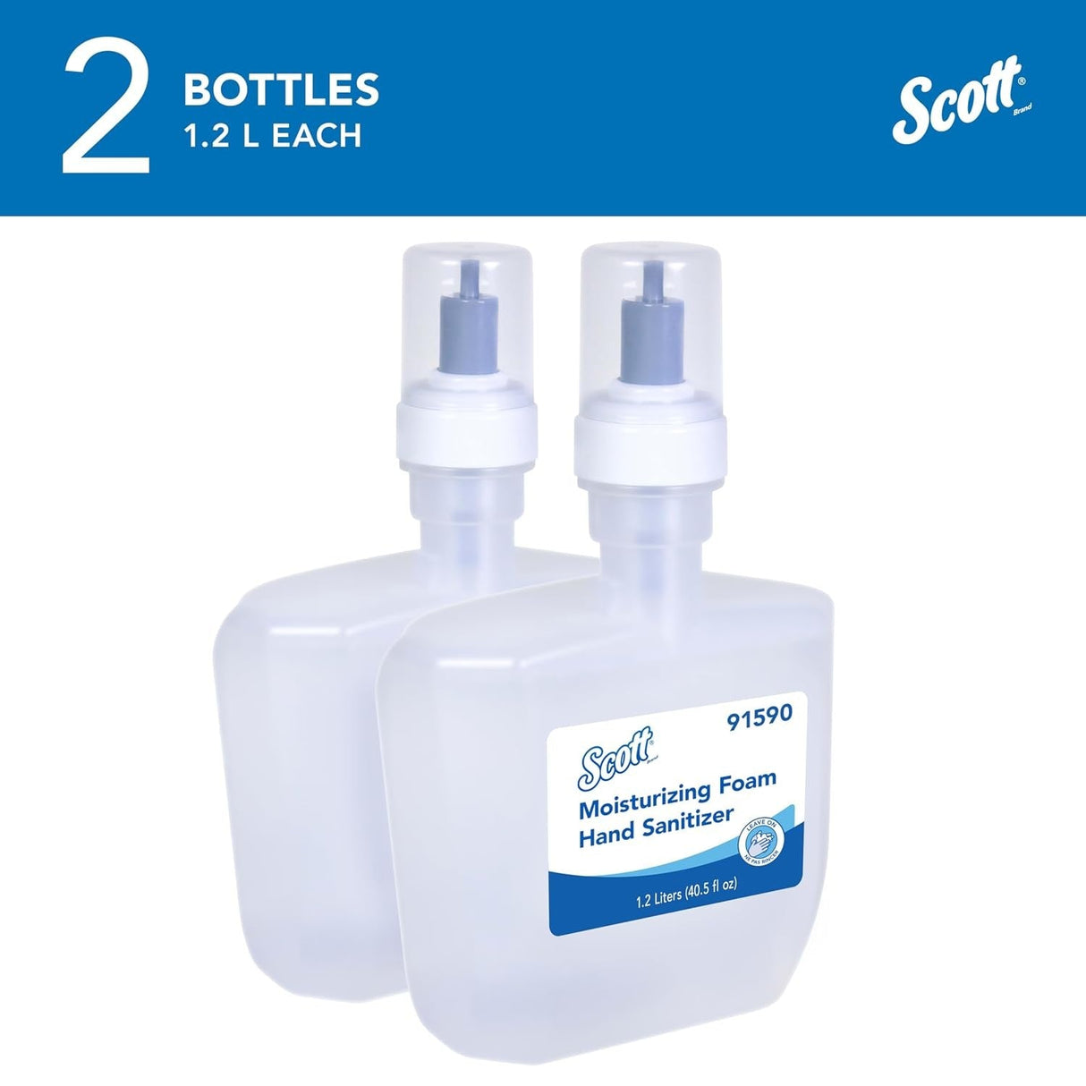 Scott Pro Moisturizing Foam Hand Sanitizer, Cucumber Scent, 1.2 L, Case of 2 - 91590-Case - LL Medico