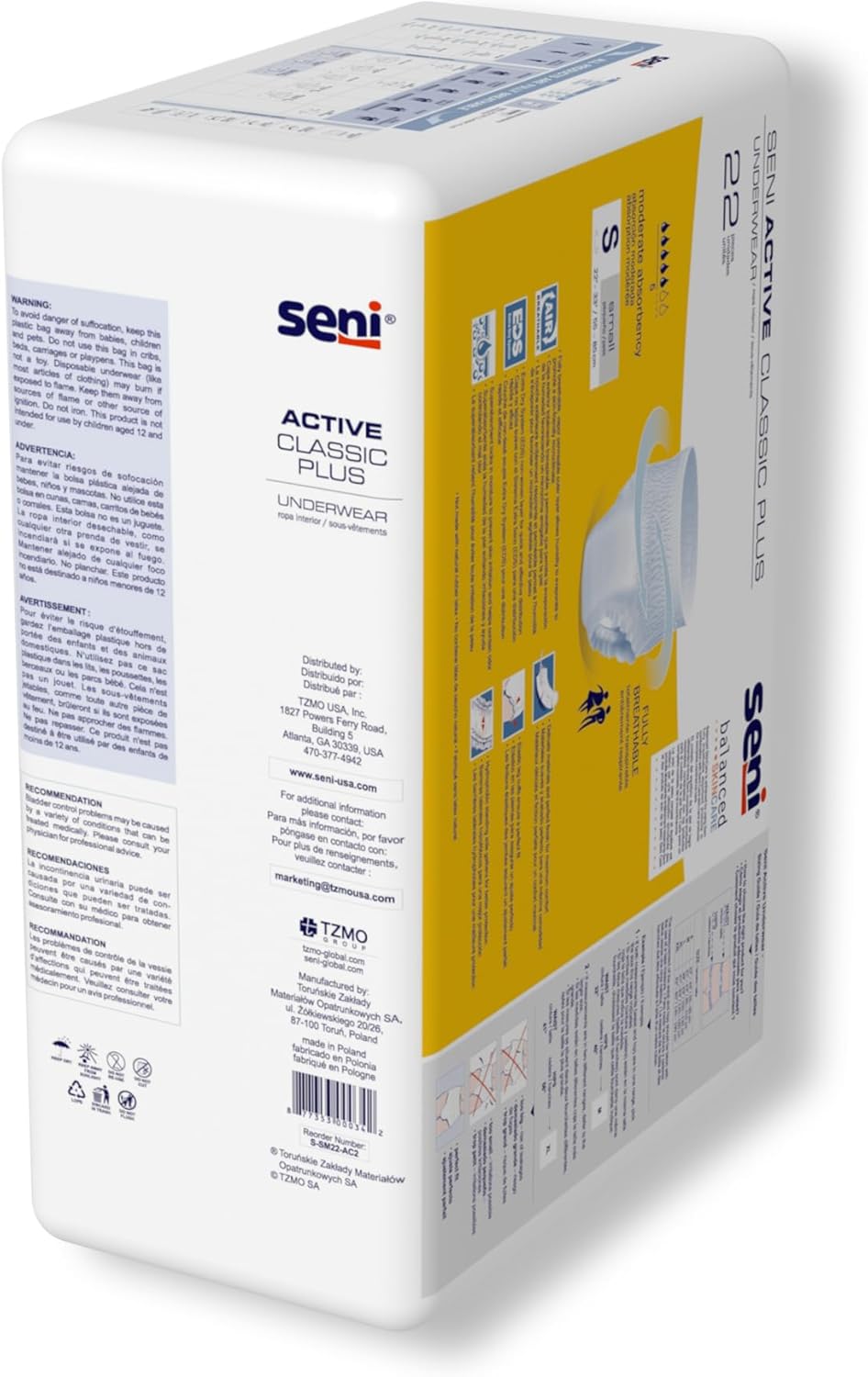 Seni Active Classic Plus Absorbent Underwear - SXL14AC2-Pack - LL Medico