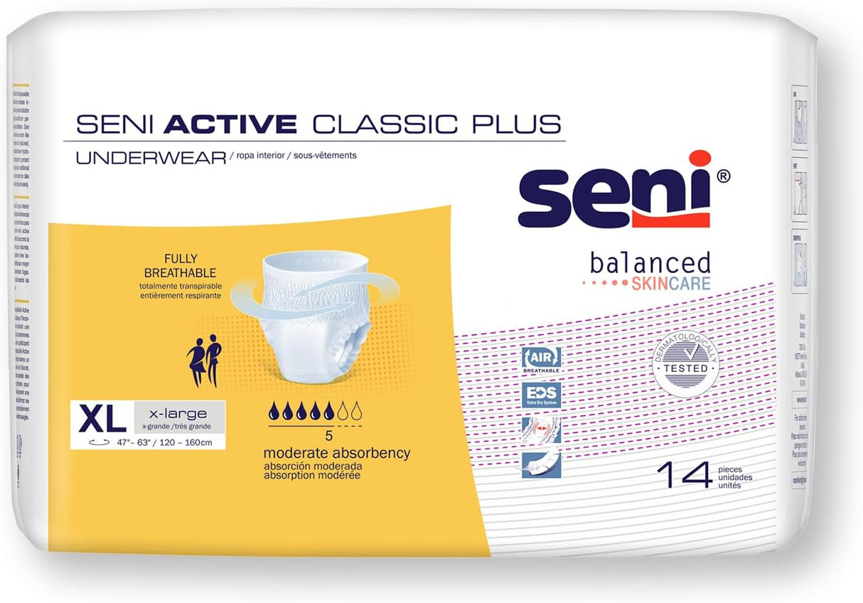 Seni Active Classic Plus Absorbent Underwear - SXL14AC2-Pack - LL Medico