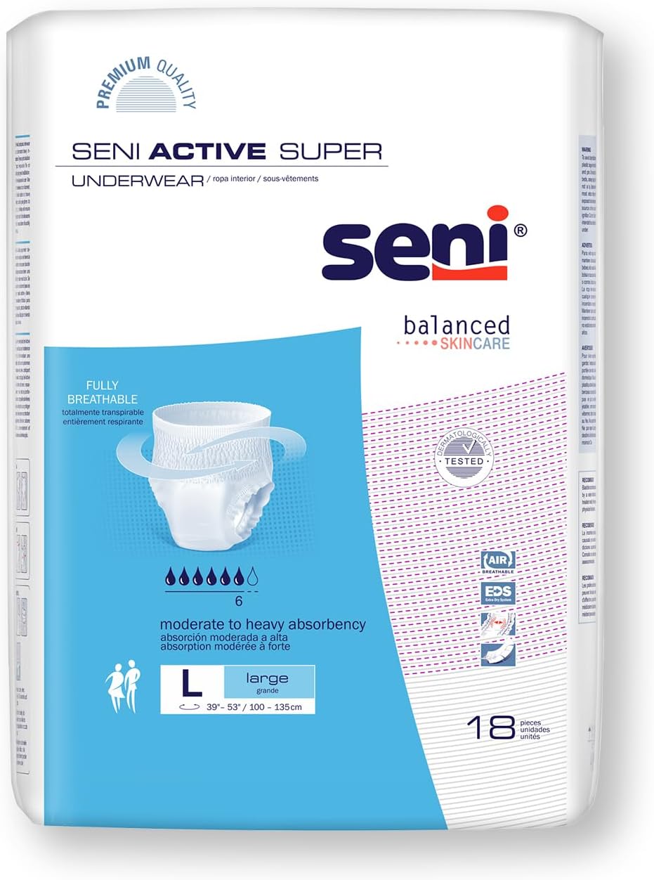 Seni Active Super Absorbent Underwear - SLA18AS1-Pack - LL Medico