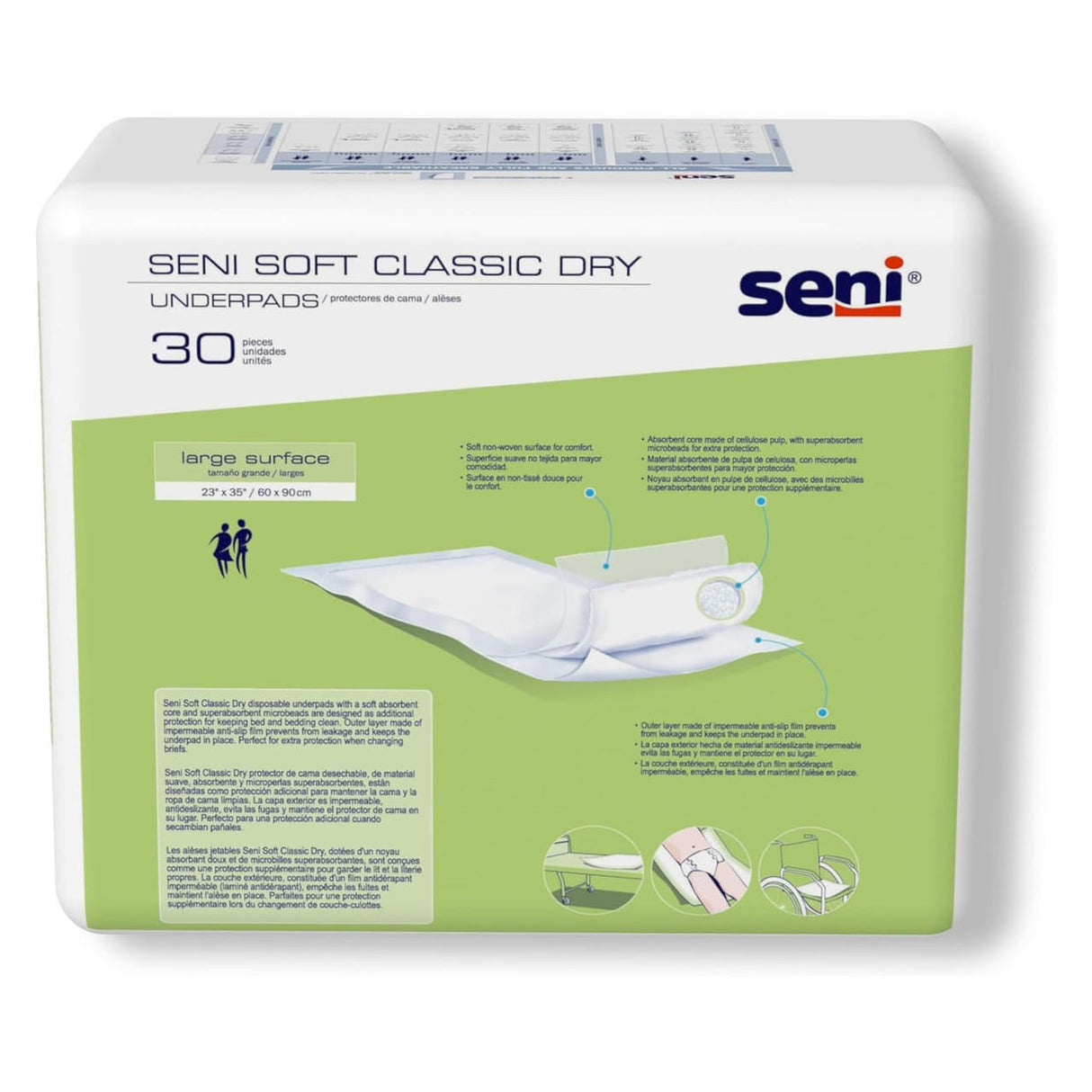 Seni Soft Classic Dry Underpads - S0330UC1-Pack - LL Medico