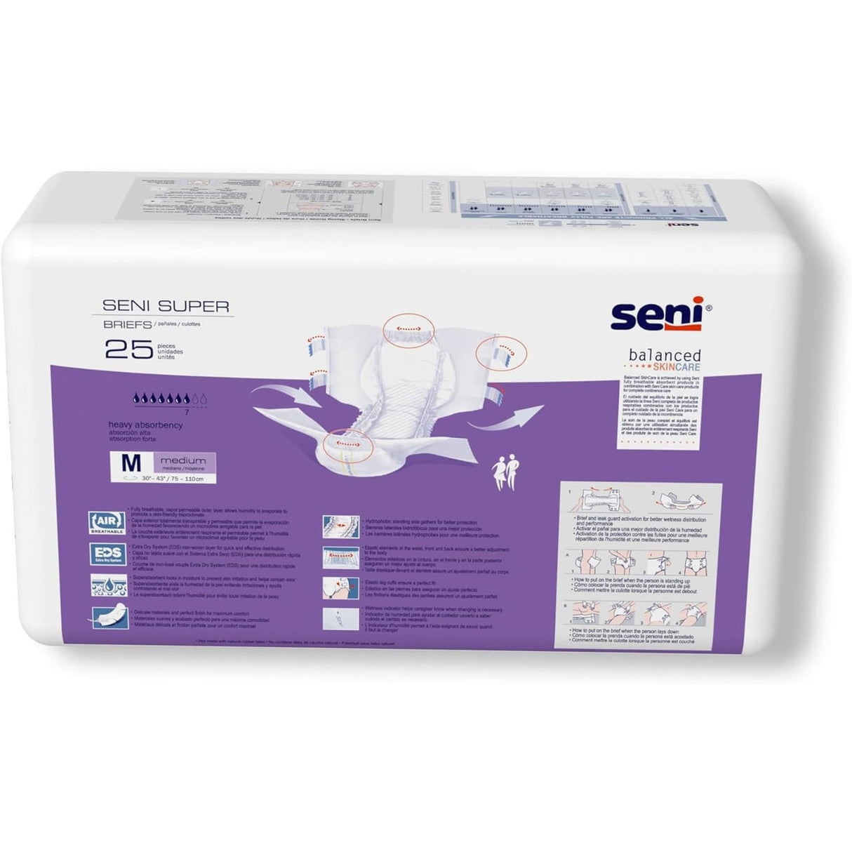 Seni Super Adult Incontinence Briefs - SXS25BS1-Pack - LL Medico
