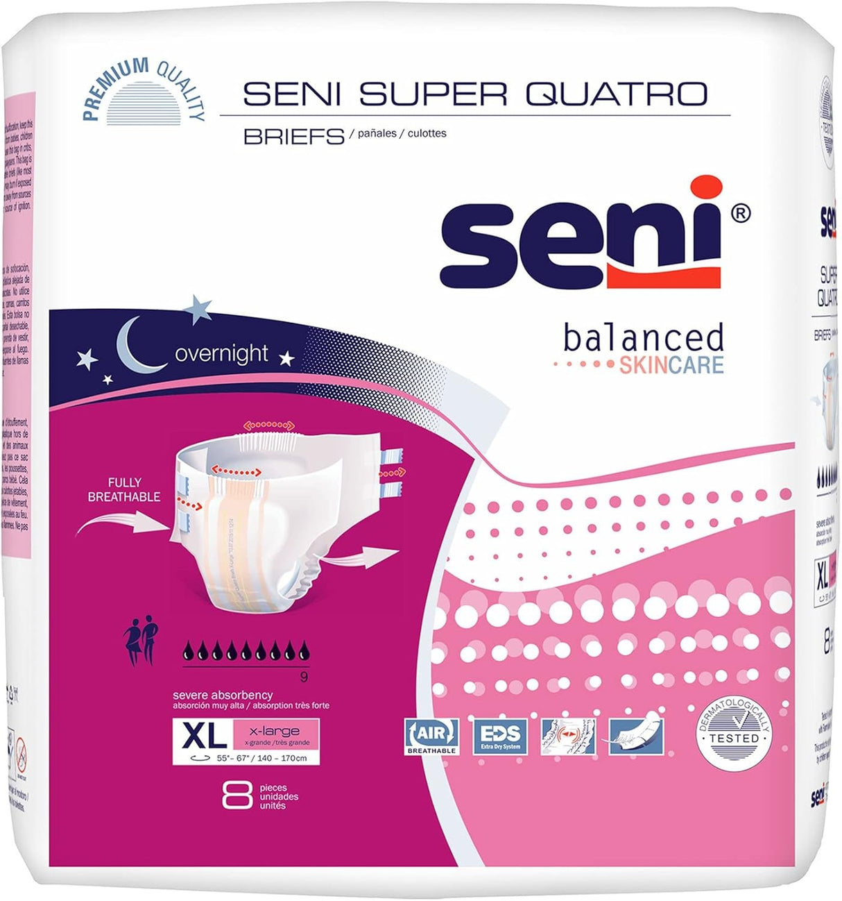 Seni Super Quatro Adult Diapers - SXL08BQ1-Sample - LL Medico