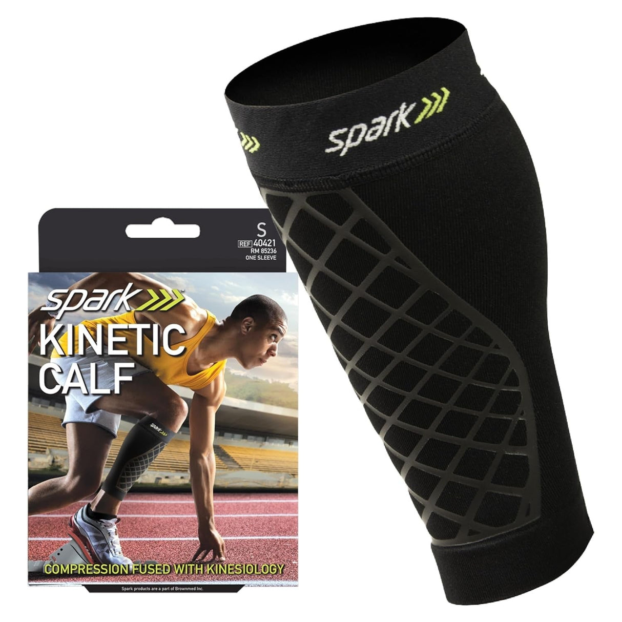 Brownmed Spark Kinetic Calf Compression Sleeve - 40420 - LL Medico