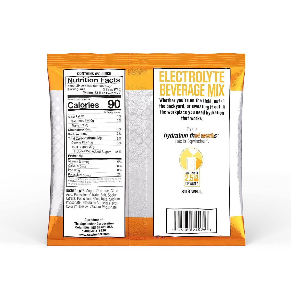 Sqwincher Powder Pack Oral Electrolyte Solution, Orange, 9.53 oz - 159016004-Box - LL Medico