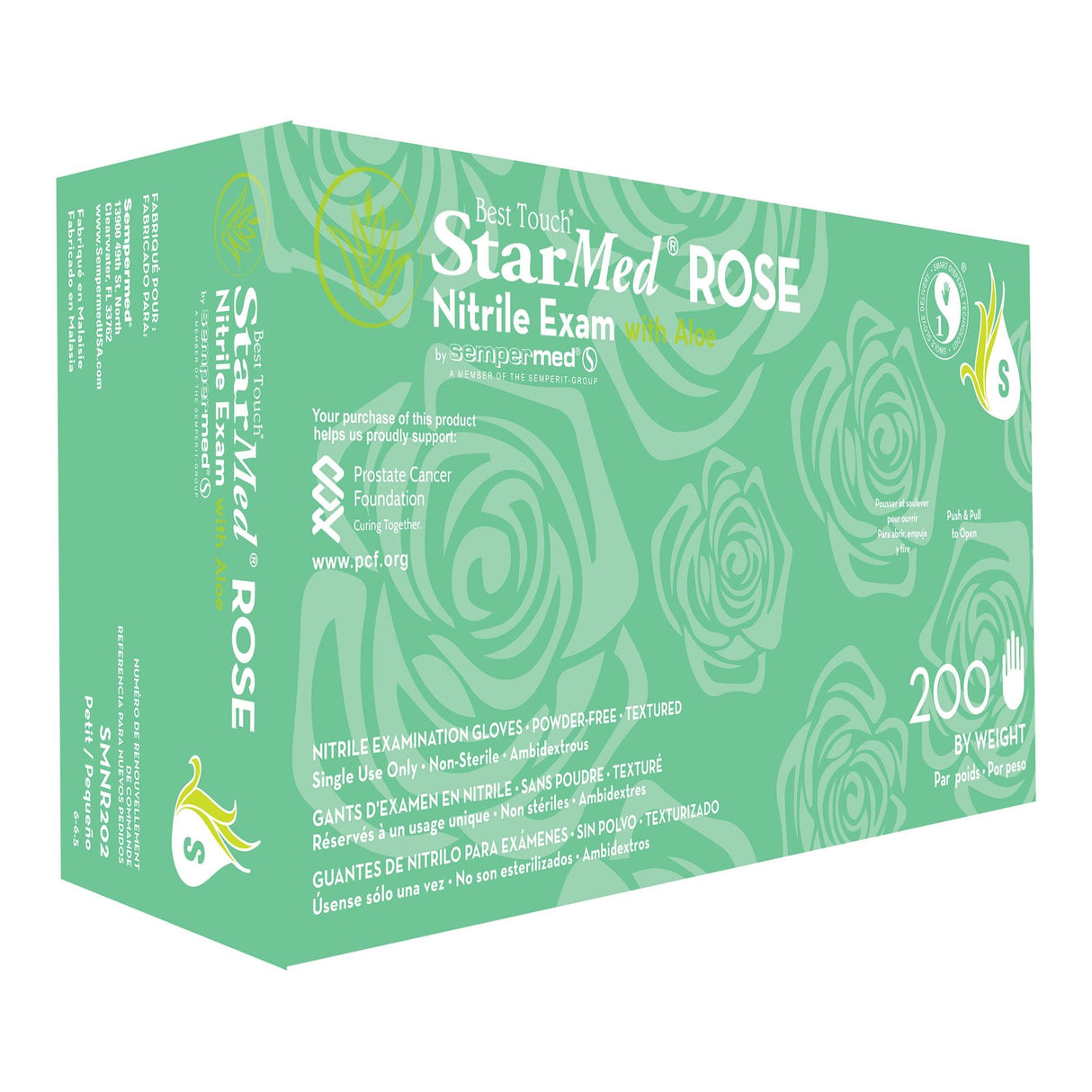 StarMed Rose Nitrile Exam Glove - SMNR202-Box - LL Medico
